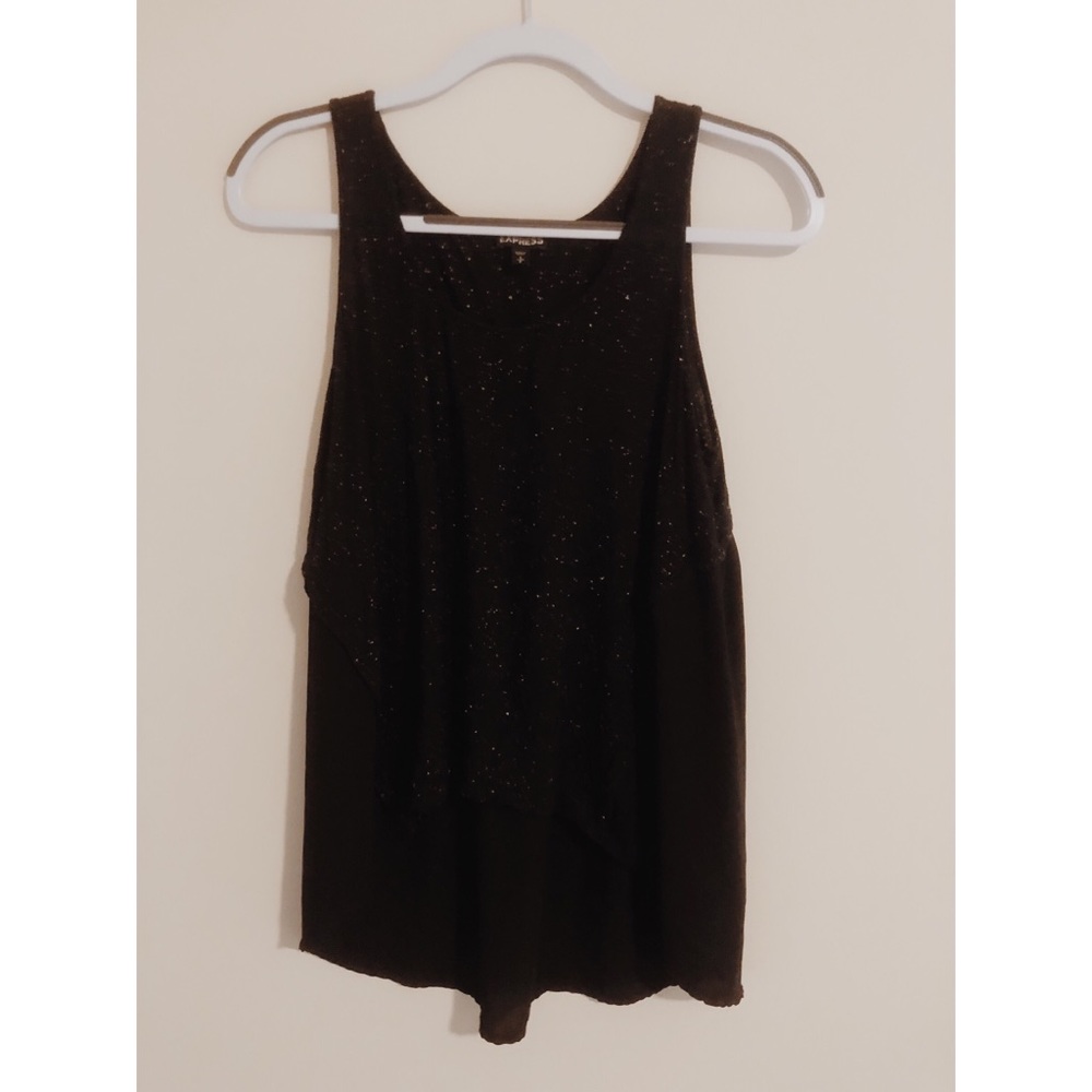 Express | black sheer tank top